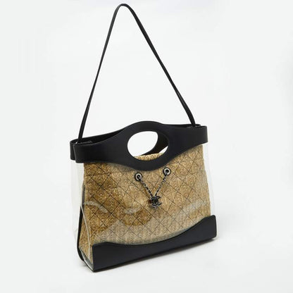 Chanel Black Leather & PVC 31 Shopping Bag