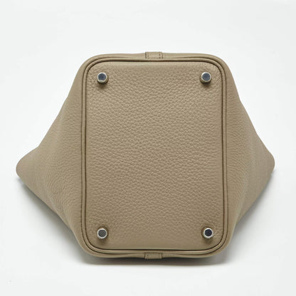 Hermès Beige Marfa Taurillon Clemence Leather Picotin Lock 18 Bag