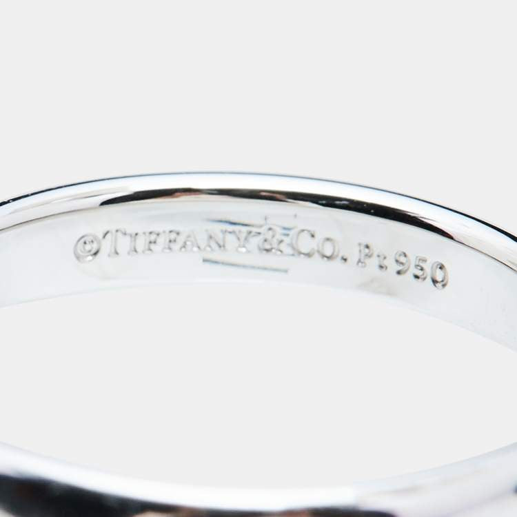 Tiffany & Co. Forever Platinum Wedding Band Ring Size 52