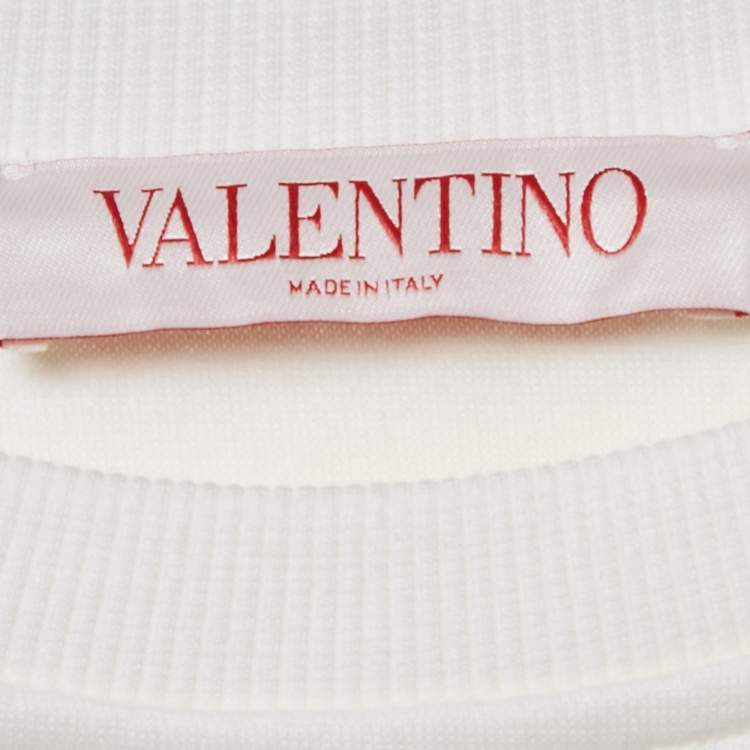 Valentino Off-White Cotton Sweatshirt – Women’s Size M