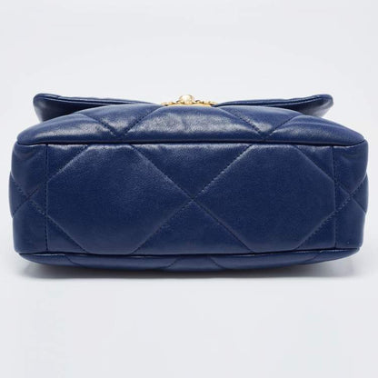 Chanel Blue Quilted Leather Medium 19
