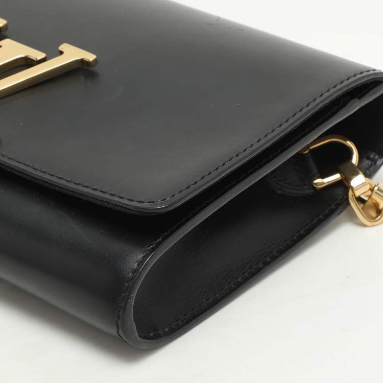 Louis Vuitton Black Leather Chain Louise GM