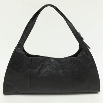 Gucci Black Karung Leather Shoulder Bag