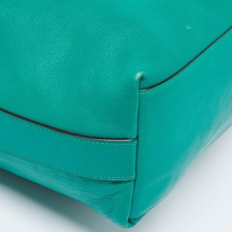 Coach Green Leather Legacy Tassel Bucket Bag