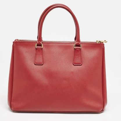 Prada Red Saffiano Lux Leather Medium Tote