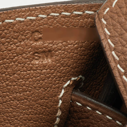 Hermes Birkin 30 Gold Togo Leather Palladium Finish Bag