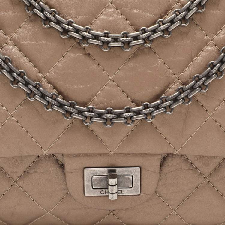 Chanel Metallic Beige Quilted Leather 226 Reissue 2.55 Flap Bag
