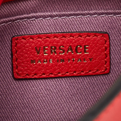 Versace Medusa Red Leather Crossbody Bag