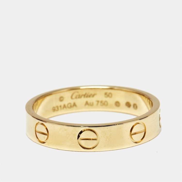 Cartier Love 18k Yellow Gold Ring Size 50