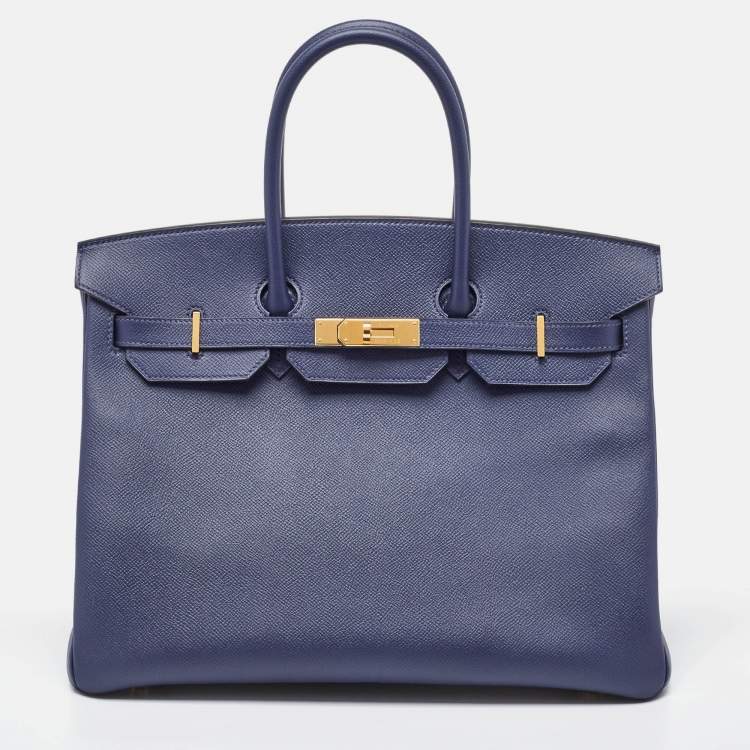 Hermès Birkin 35 Blue Saphir Epsom Leather