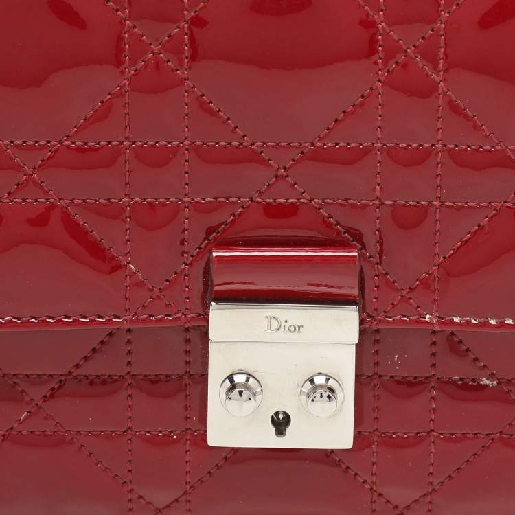 Dior Red Patent Leather Wallet