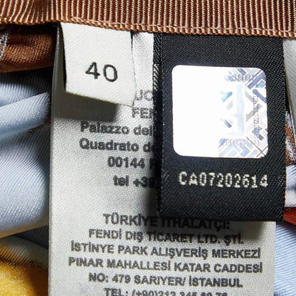 Fendi Brown Daisy Print Chenille Draped Midi Dress – Size S Brand New