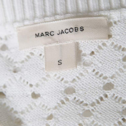 Marc Jacobs White Knit Crop Top – Fish Scale Pattern – Size S