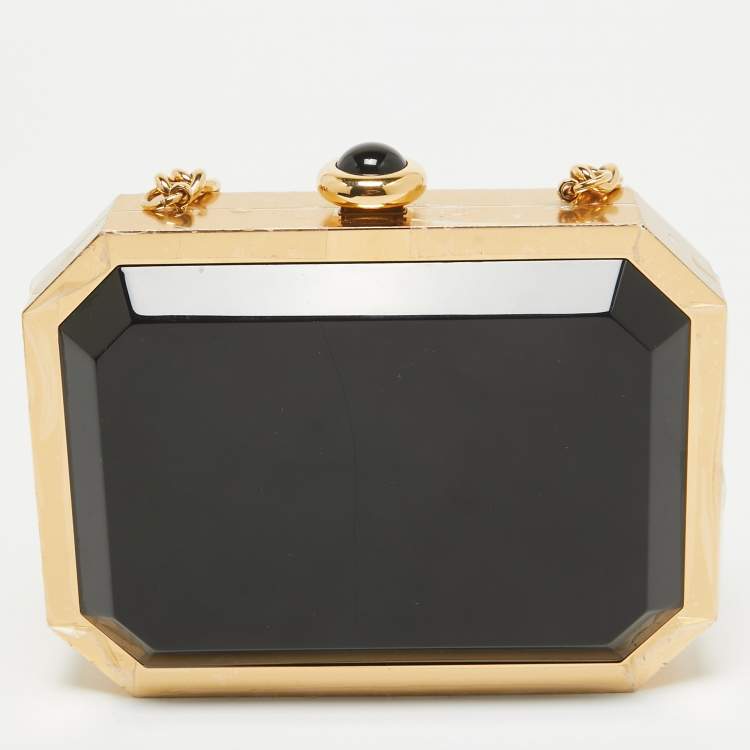 Chanel Gold Plexiglass Premiere Minaudiere Clutch Bag – Statement Piece
