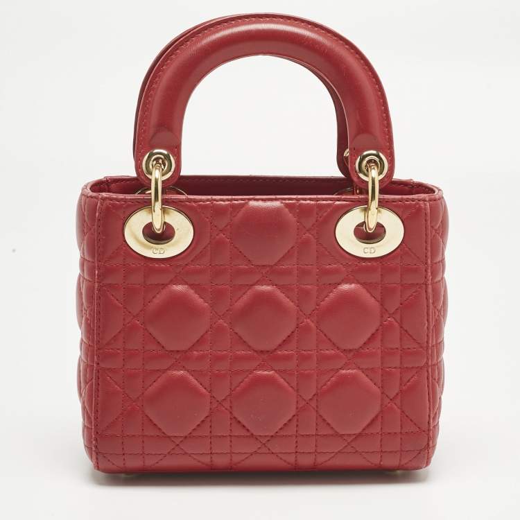 Dior Mini Lady Dior Tote in Red