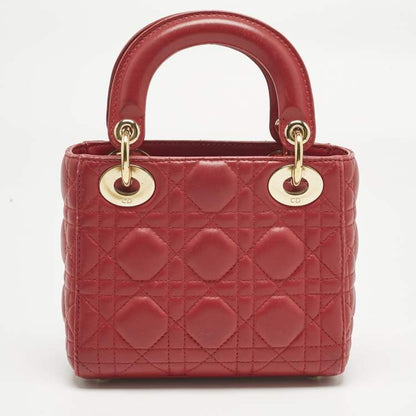 Dior Mini Lady Dior Tote in Red