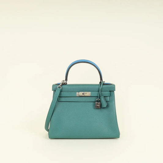 Hermes Tricolor Au Pas Kelly Retourne 28 Bag