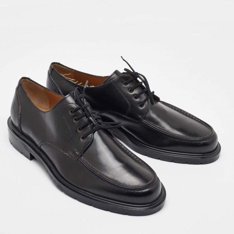 Salvatore Ferragamo Black Leather Derby Shoes – Men’s Size 41.5 - Brand New