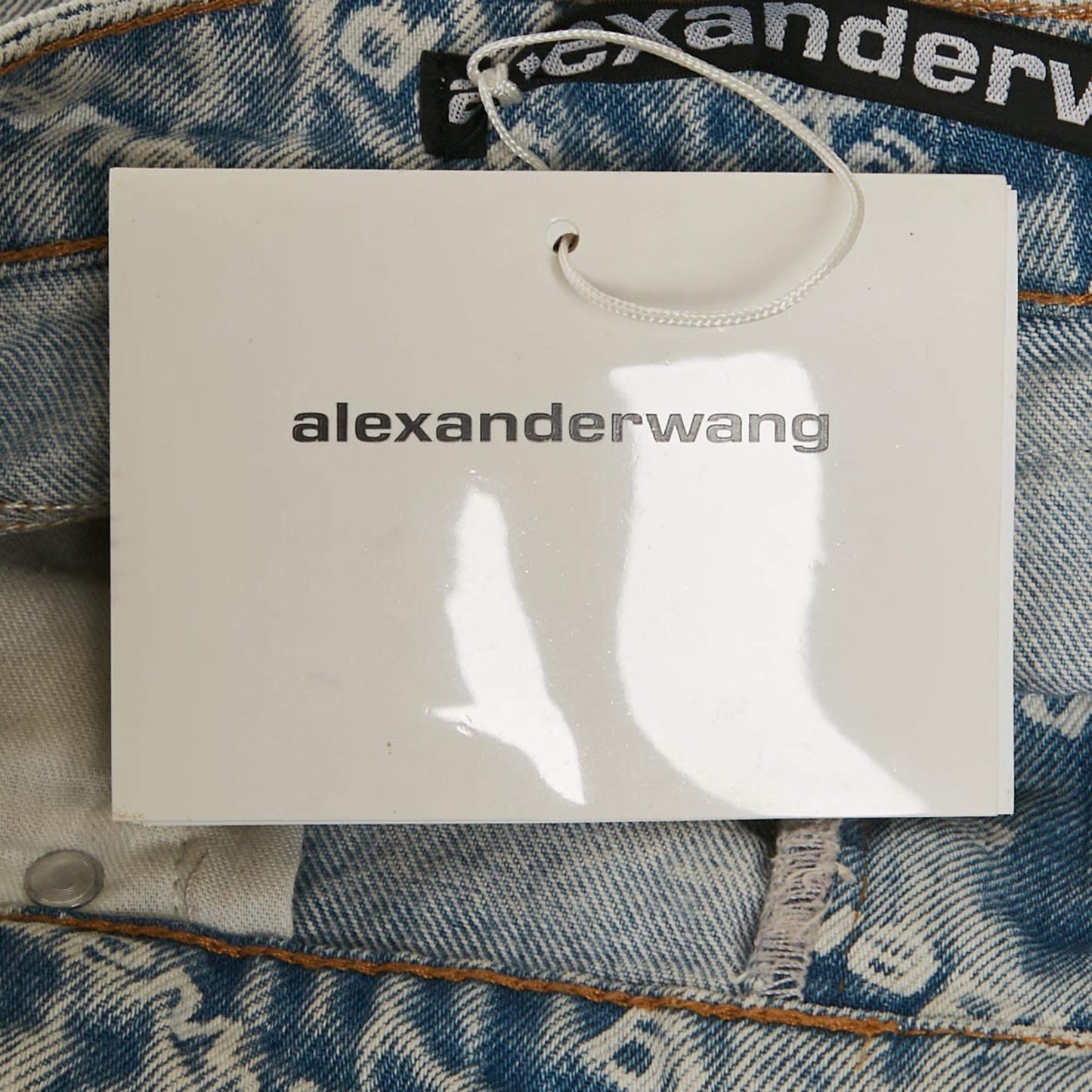 Alexander Wang Blue Denim Bite Highrise Shorts S/Waist 27"