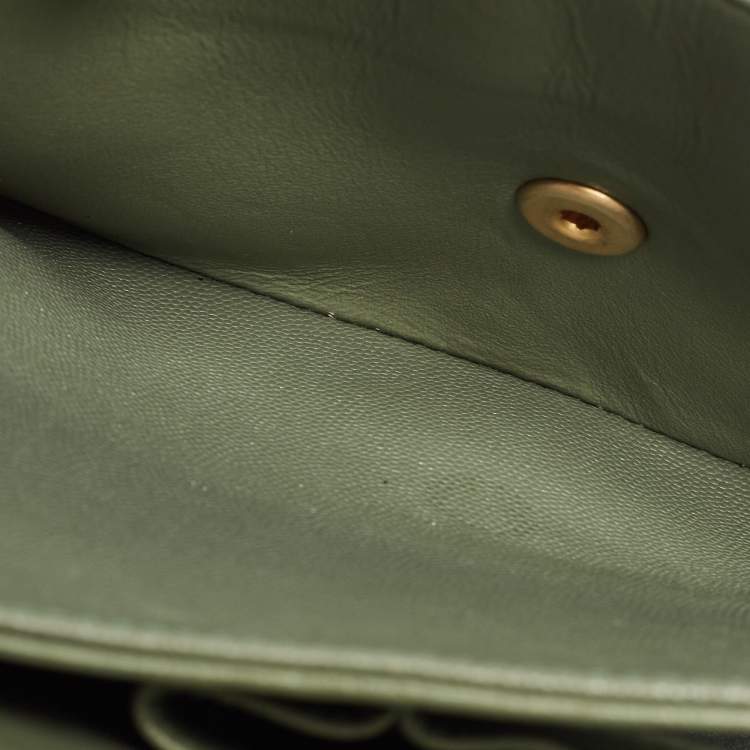 Chanel Green Caviar Leather Jumbo Classic Double Flap Bag