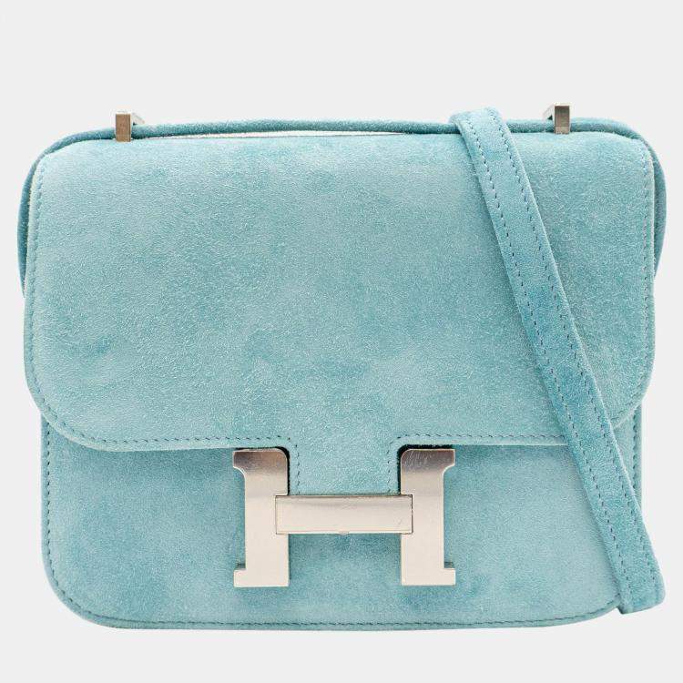 Hermès Constance 18 in Bleu Atoll Suede