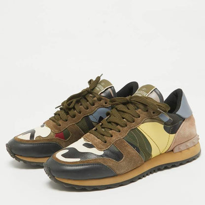 Valentino Multicolor Leather Rockrunner Sneakers 39.5