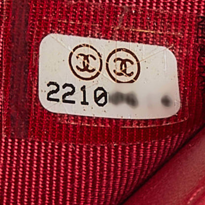 Chanel Red Quilted Leather Trifold CC Wallet – Good Condition