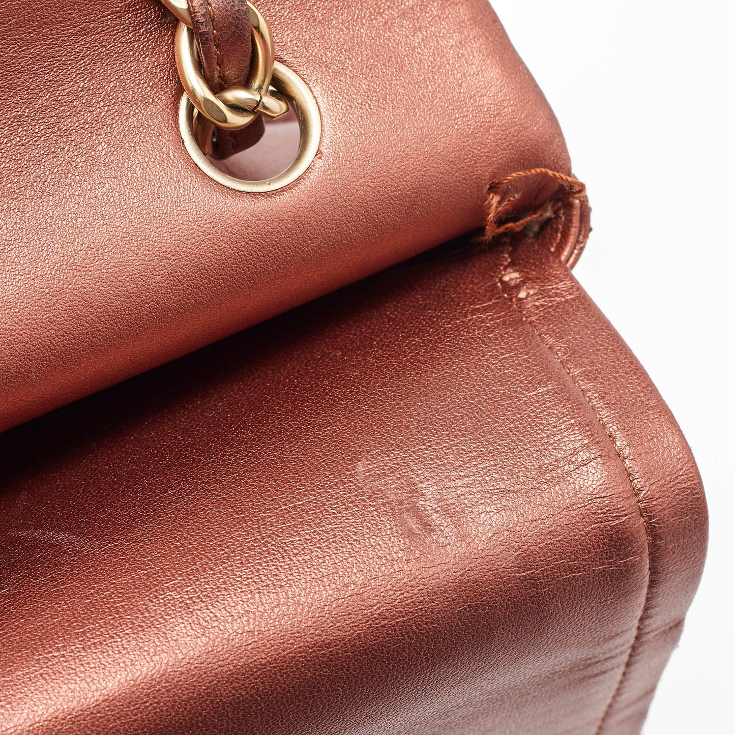 Chanel Copper Quilted Leather Maxi Classic Double Flap Bag – Rare Color