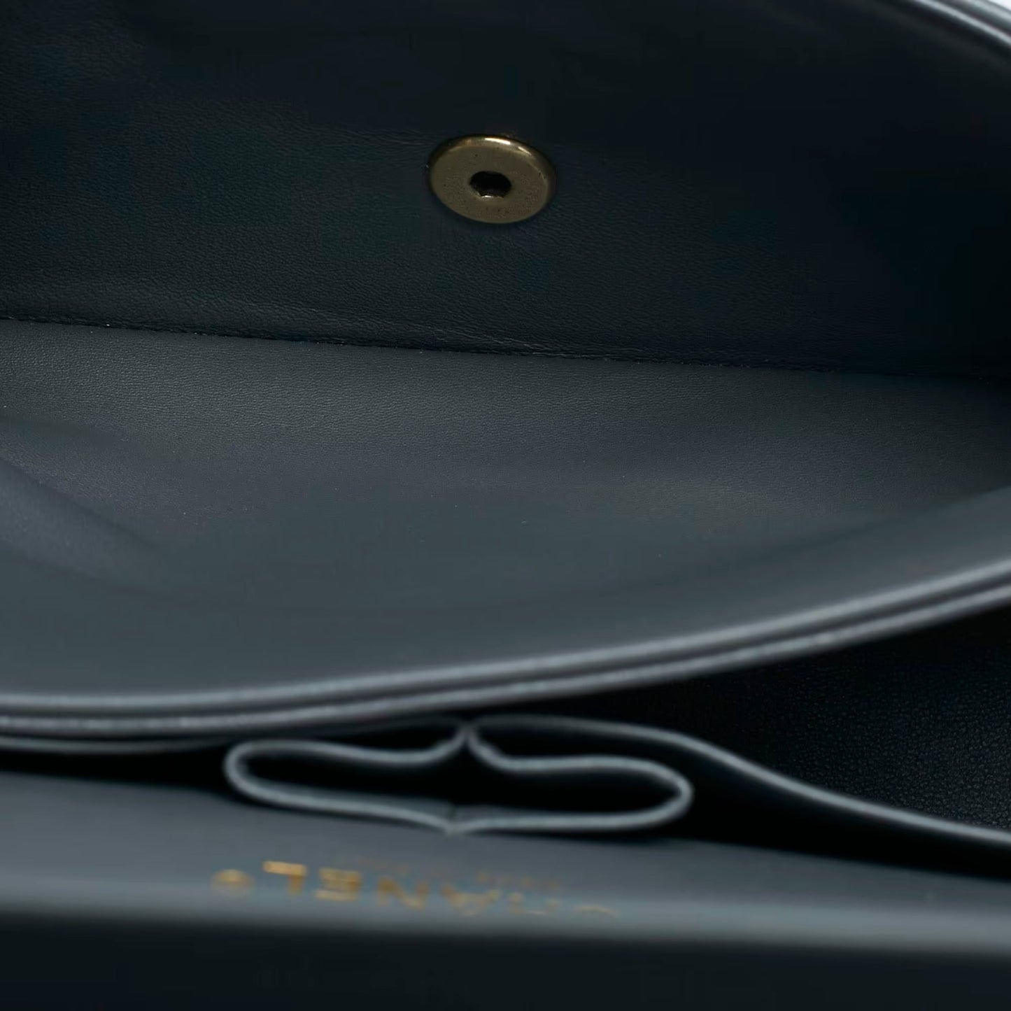 Chanel Grey Quilted Leather Jumbo Classic Double Flap Bag