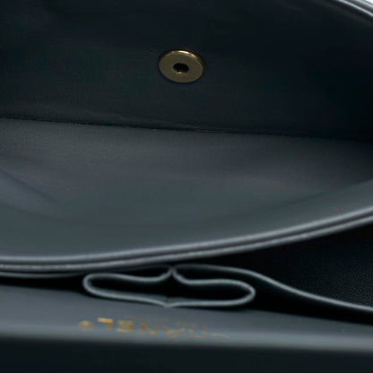 Chanel Grey Quilted Leather Jumbo Classic Double Flap Bag