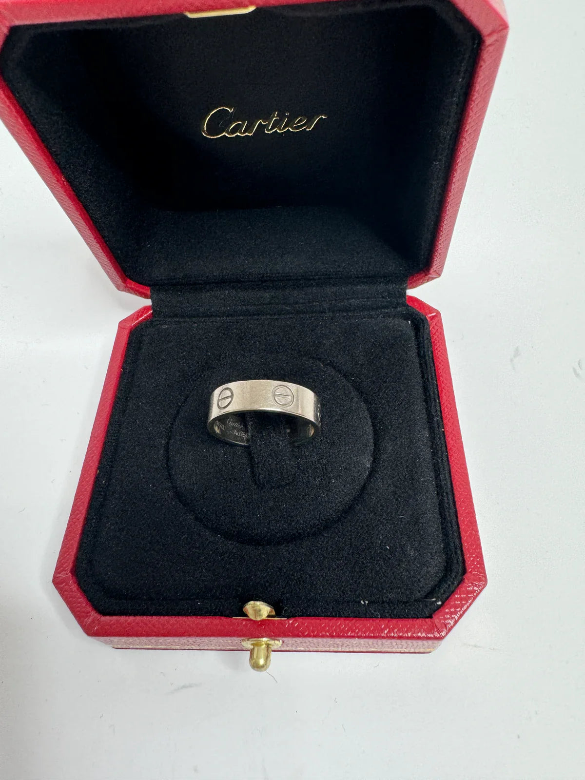 CARTIER LOVE RING IN 18CT WHITE GOLD (SIZE 55)