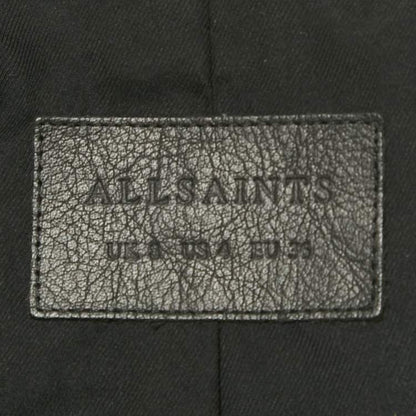 AllSaints Black Leather Biker Jacket – Women’s Size S