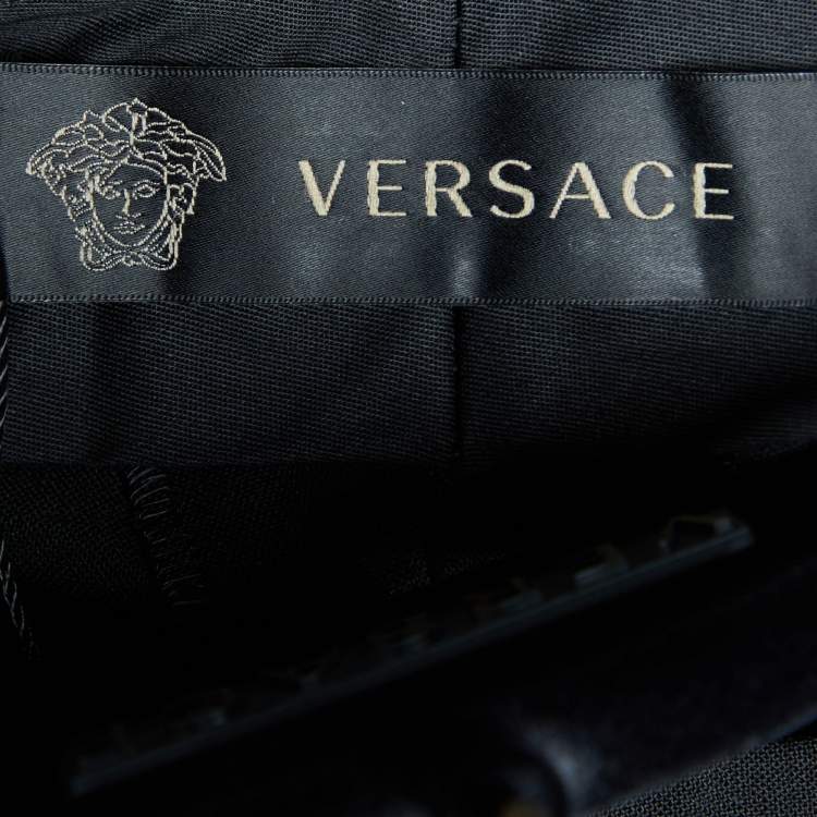Versace Black Stretch Wool Tailored Trousers – Size XL Brand New