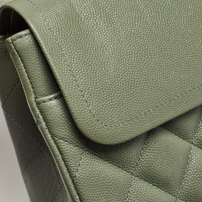 Chanel Green Caviar Leather Jumbo Classic Double Flap Bag