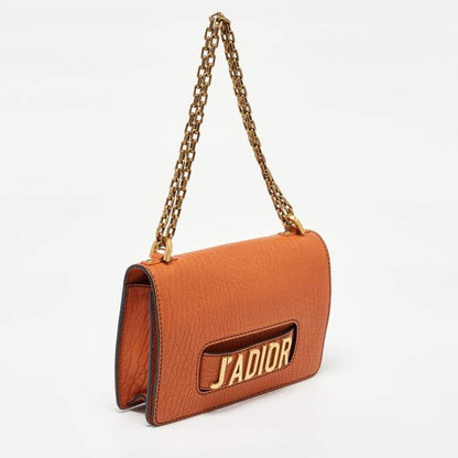 Dior J’Adior Chain Flap Bag in Orange