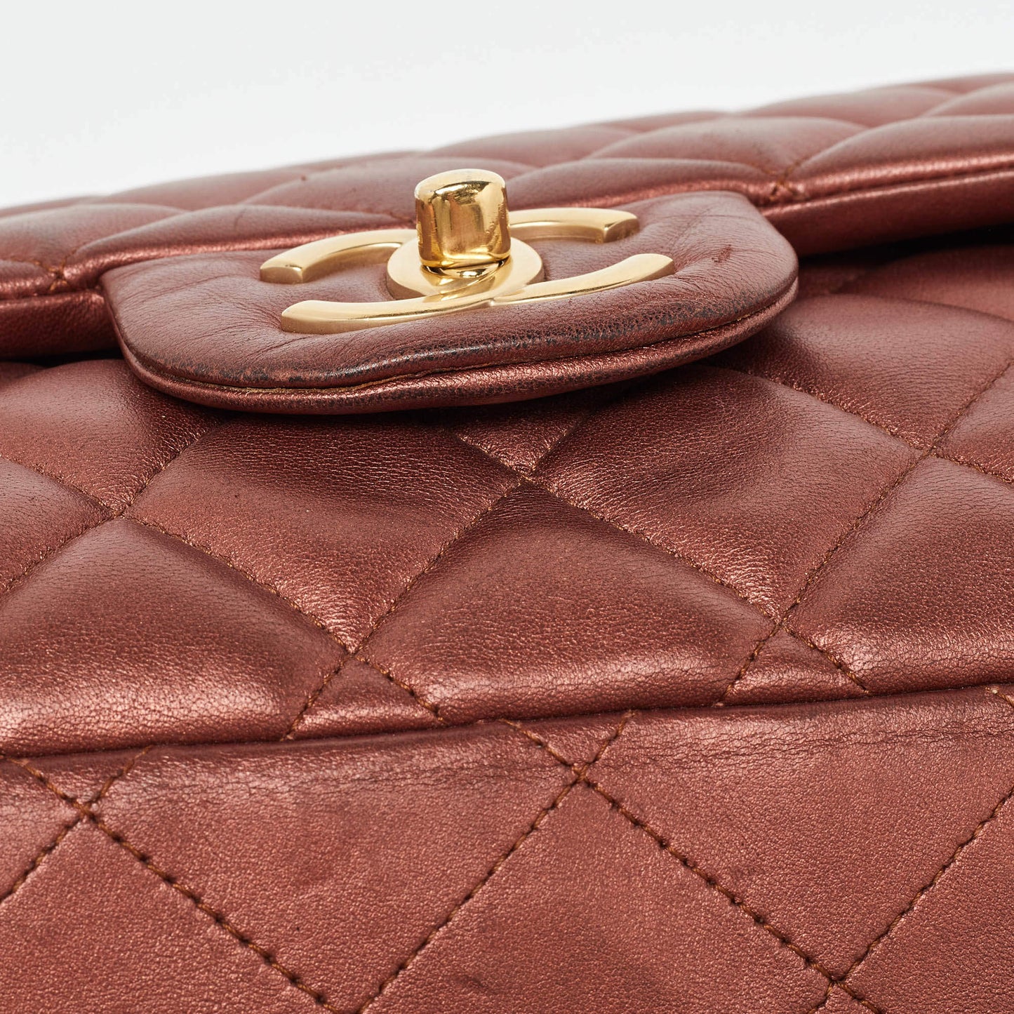Chanel Copper Quilted Leather Maxi Classic Double Flap Bag – Rare Color