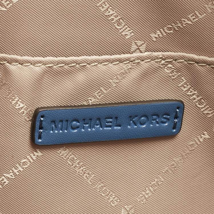 Michael Kors Blue Leather Large Crossbody Bag