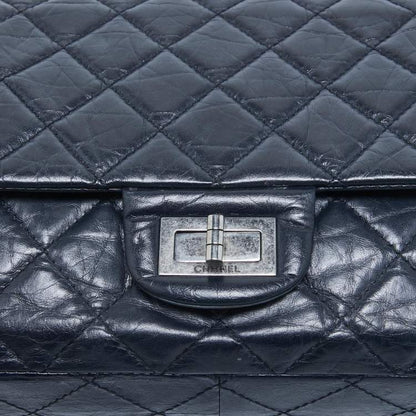 Chanel Navy Blue Quilted Aged Leather Reissue 2.55 Flap Bag