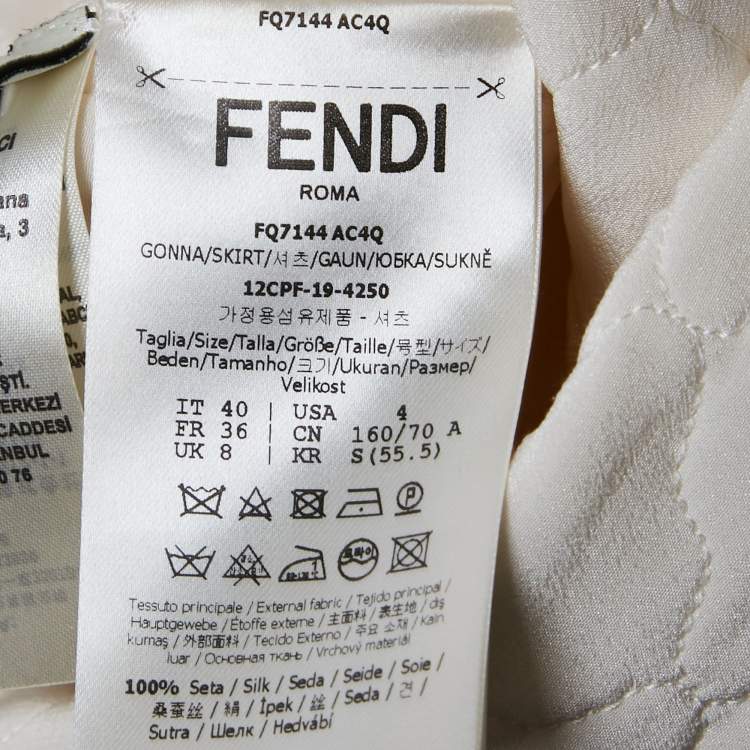Fendi Silk Mini Skirt – Size S (IT 40)