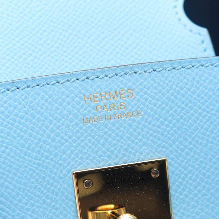 Hermès Birkin 30 Celeste Blue Epsom Leather with Gold Hardware