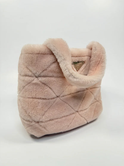 PRADA MINI SHEARLING TOTE BAG