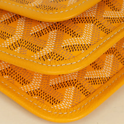 Goyard Yellow Goyardine Plumet Wallet Clutch Bag