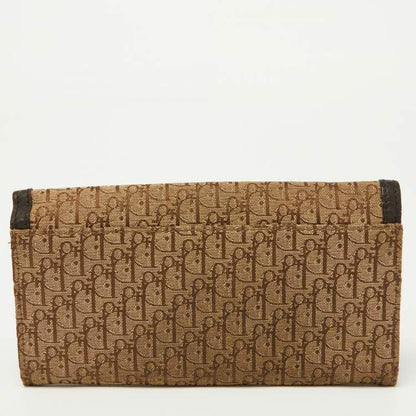 Dior Oblique Beige/Brown Leather  Wallet
