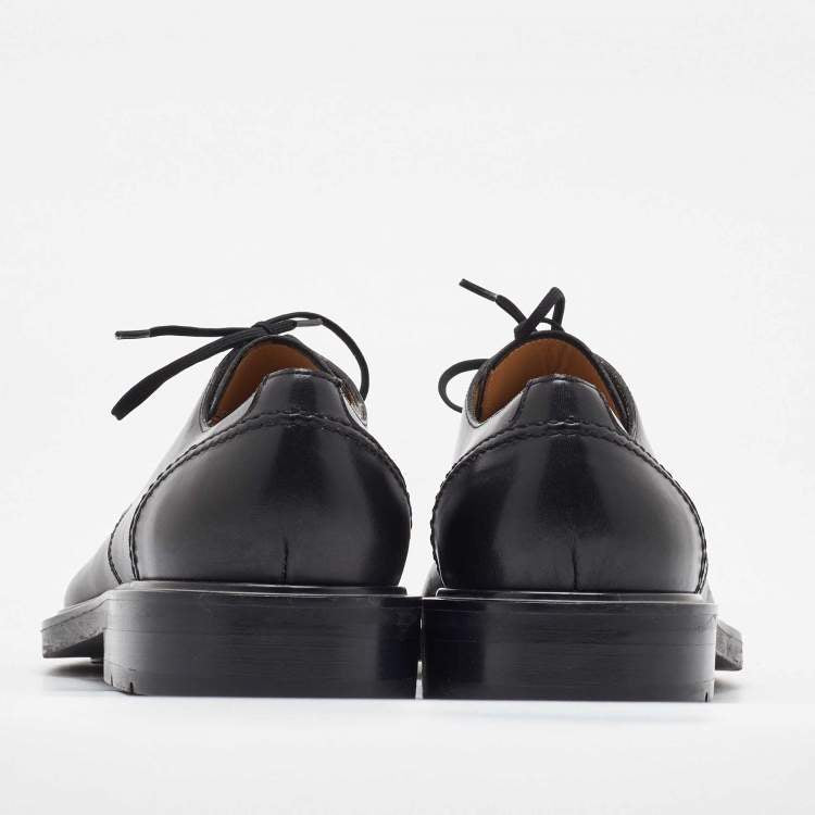 Salvatore Ferragamo Black Leather Derby Shoes – Men’s Size 41.5 - Brand New