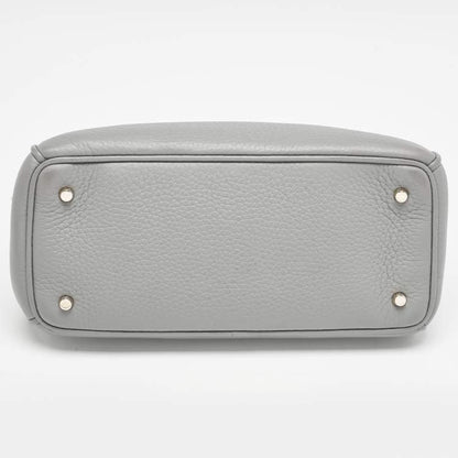 Dior Mini Diorissimo Tote in Grey Leather
