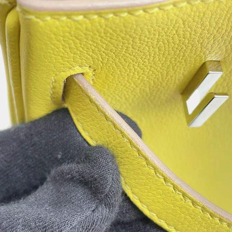 Hermès Birkin 25 Verso Lime & Blue Novillo Leather Tote Bag