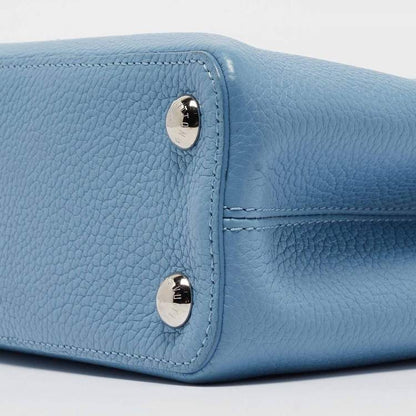 Louis Vuitton Blue Leather Satchel Bag Rare