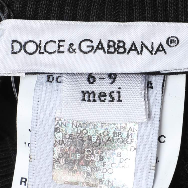Dolce & Gabbana Baby Black Logo Knit Shorts – Size 6-9 Months (Brand New)