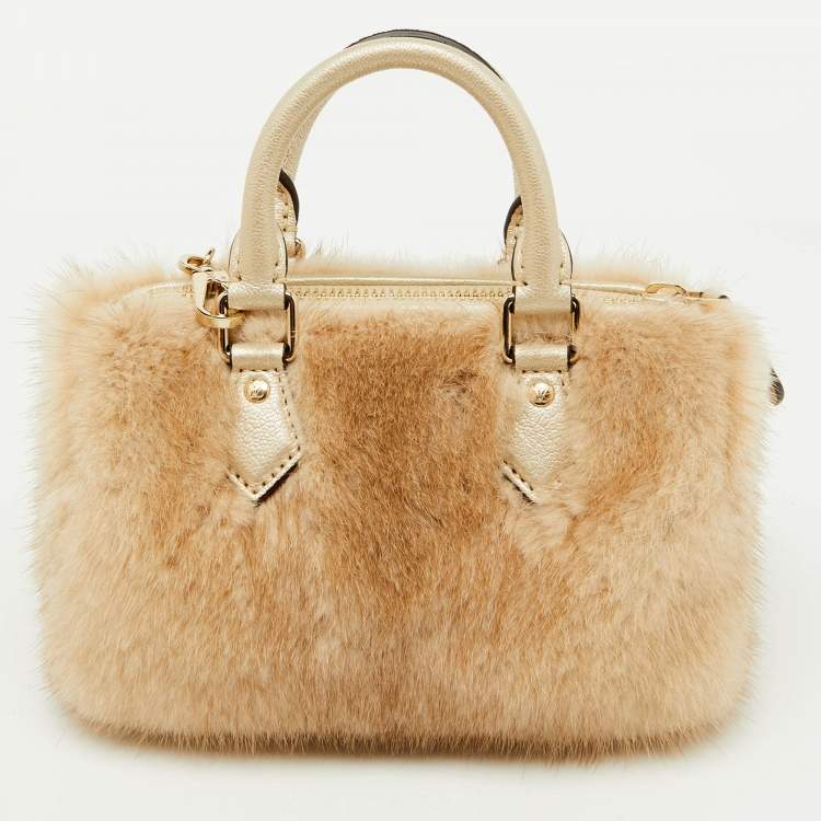 Louis Vuitton Mink Fur Nano Speedy Bag – Monogram Chain