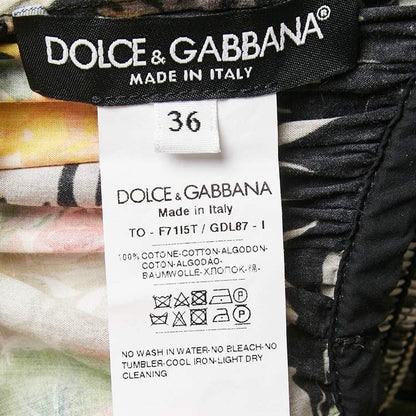 Dolce & Gabbana Multicolor Floral Cotton Tie-Strap Top – XS – NWT